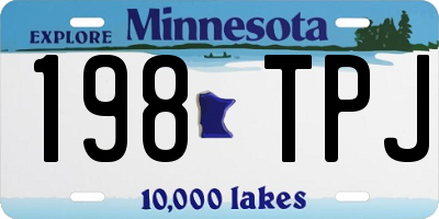 MN license plate 198TPJ