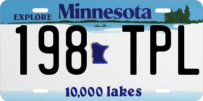 MN license plate 198TPL