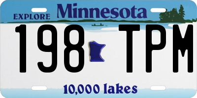 MN license plate 198TPM