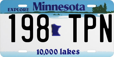 MN license plate 198TPN