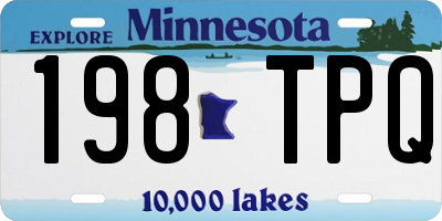 MN license plate 198TPQ