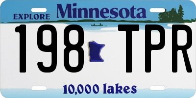 MN license plate 198TPR