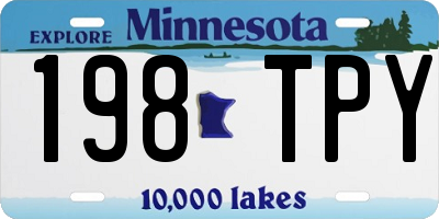 MN license plate 198TPY