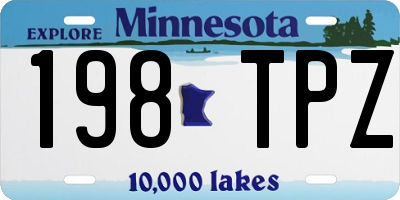 MN license plate 198TPZ