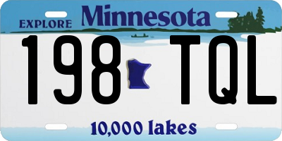 MN license plate 198TQL
