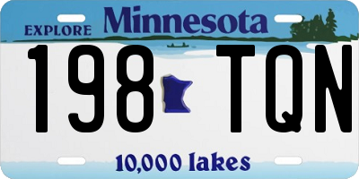 MN license plate 198TQN