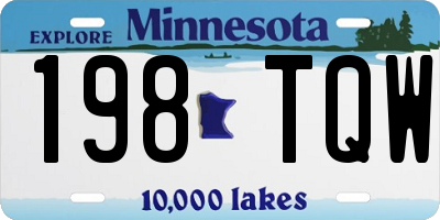 MN license plate 198TQW