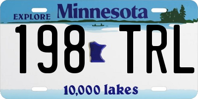 MN license plate 198TRL