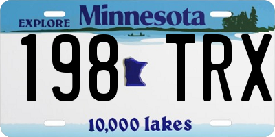 MN license plate 198TRX