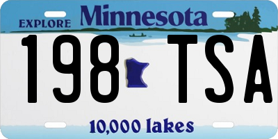 MN license plate 198TSA