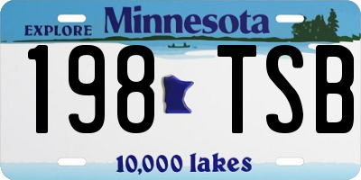 MN license plate 198TSB