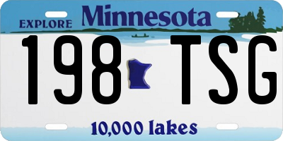 MN license plate 198TSG