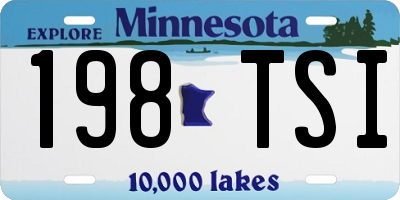 MN license plate 198TSI