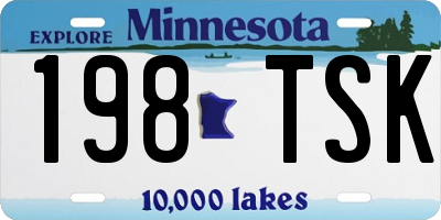 MN license plate 198TSK