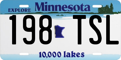 MN license plate 198TSL