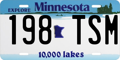MN license plate 198TSM