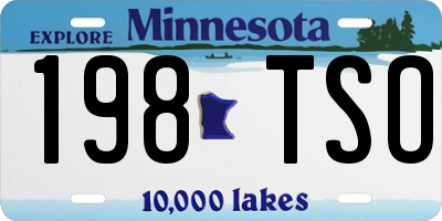 MN license plate 198TSO