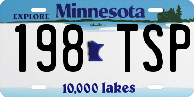 MN license plate 198TSP