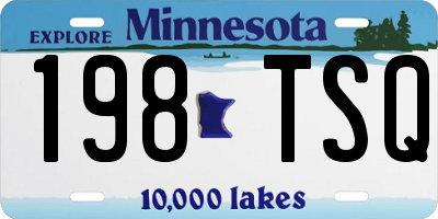 MN license plate 198TSQ