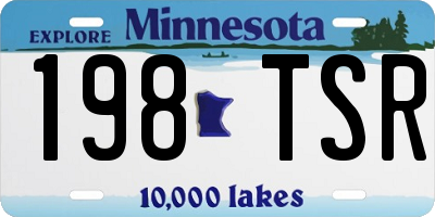 MN license plate 198TSR