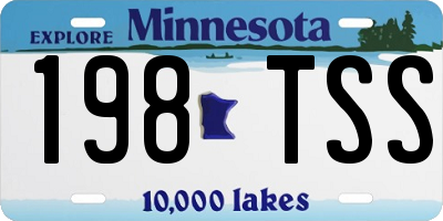 MN license plate 198TSS