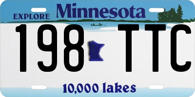 MN license plate 198TTC