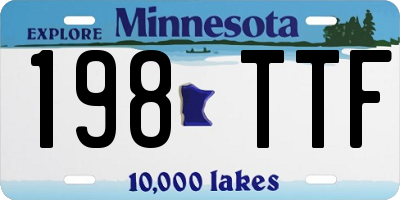 MN license plate 198TTF