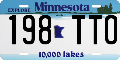 MN license plate 198TTO