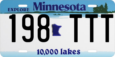 MN license plate 198TTT