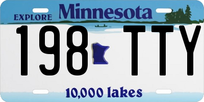 MN license plate 198TTY