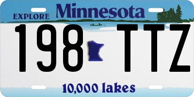 MN license plate 198TTZ