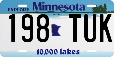 MN license plate 198TUK