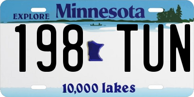 MN license plate 198TUN
