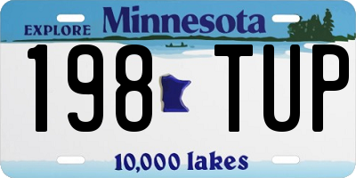 MN license plate 198TUP