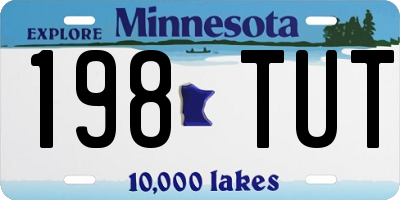 MN license plate 198TUT