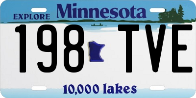 MN license plate 198TVE
