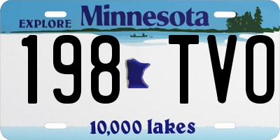 MN license plate 198TVO