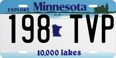 MN license plate 198TVP
