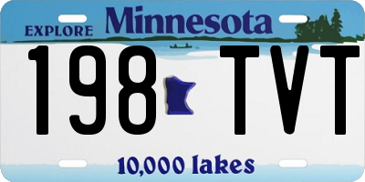 MN license plate 198TVT