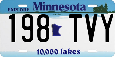 MN license plate 198TVY