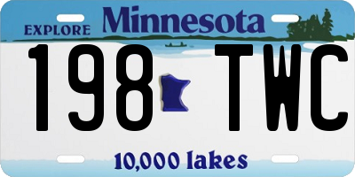 MN license plate 198TWC