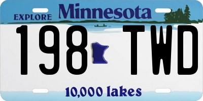 MN license plate 198TWD