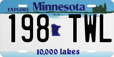 MN license plate 198TWL