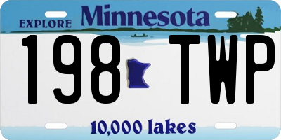 MN license plate 198TWP