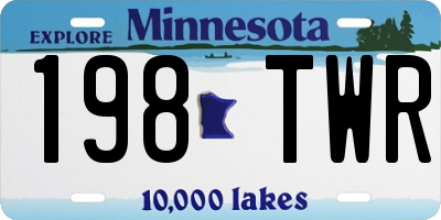 MN license plate 198TWR