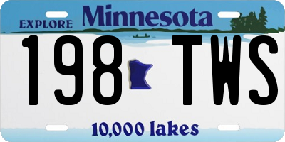 MN license plate 198TWS