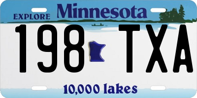 MN license plate 198TXA