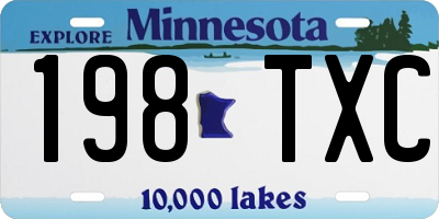 MN license plate 198TXC