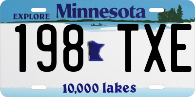 MN license plate 198TXE