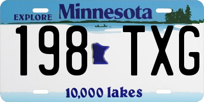 MN license plate 198TXG